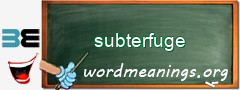 WordMeaning blackboard for subterfuge